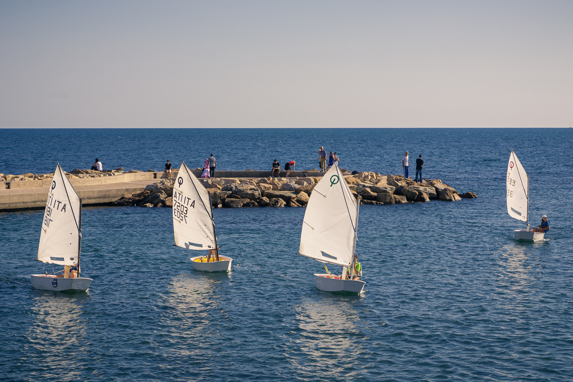 Dinghy sailing in Civitavecchia